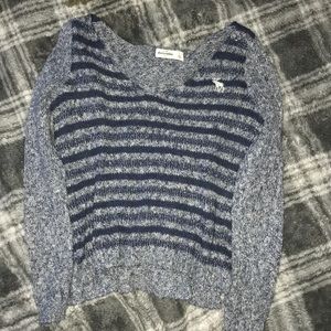 abercrombie kids v-neck cozy striped sweater